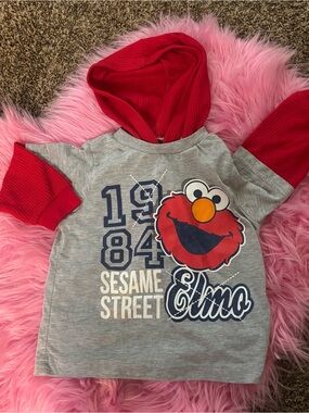Sesame Street Elmo 18M Layered Hooded Shirt